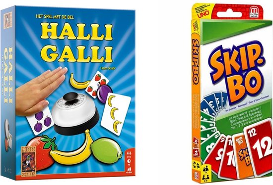 Hasbro Spellenbundel - Bordspellen - 2 Stuks - Halli Galli & Skip-bo