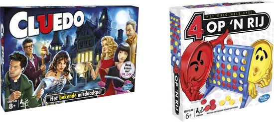 Hasbro Spellenbundel - Bordspellen - 2 Stuks - Cluedo & Vier Op 'N Rij