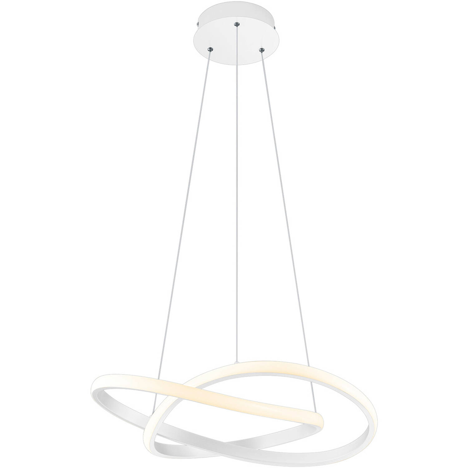 BES LED Led Hanglamp - Trion Corcy - 27w - Natuurlijk 4000k - Dimbaar - Rond - Mat - Aluminium - Wit