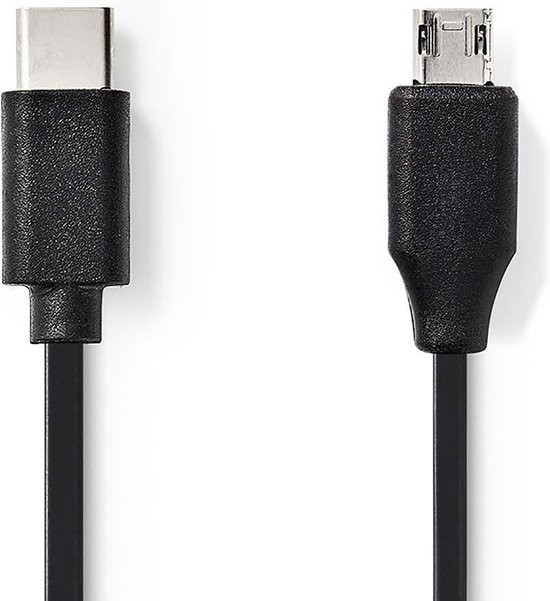 Nedis Usb 2.0-kabel Type-c Male - Micro-b Male 1 Mtr - Zwart