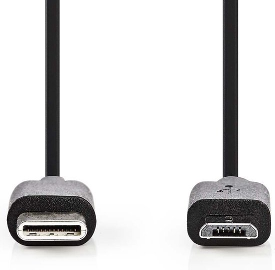 Nedis Usb 2.0-kabel Type-c Male - Micro-b Male 1 Mtr - Zwart