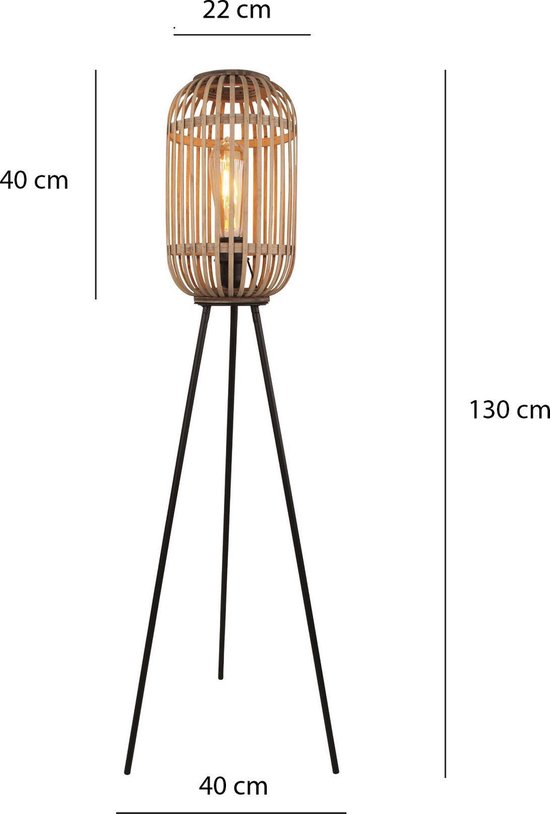 Freelight Vloerlamp Malacca - Zwart