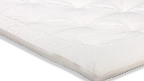 Hoeslaken Jersey Topper - 100 X 200/210/220 - Off-white - Katoen - Wit