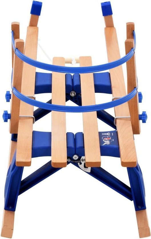 Vidaxl Sneeuwslee Met Rugleuning Inklapbaar 110 Cm Hout - Beige