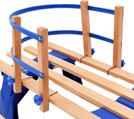 Vidaxl Sneeuwslee Met Rugleuning Inklapbaar 110 Cm Hout - Beige