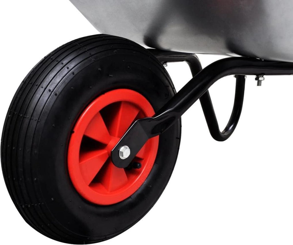 Kruiwagen 80 Liter Enkel Wiel - Silver