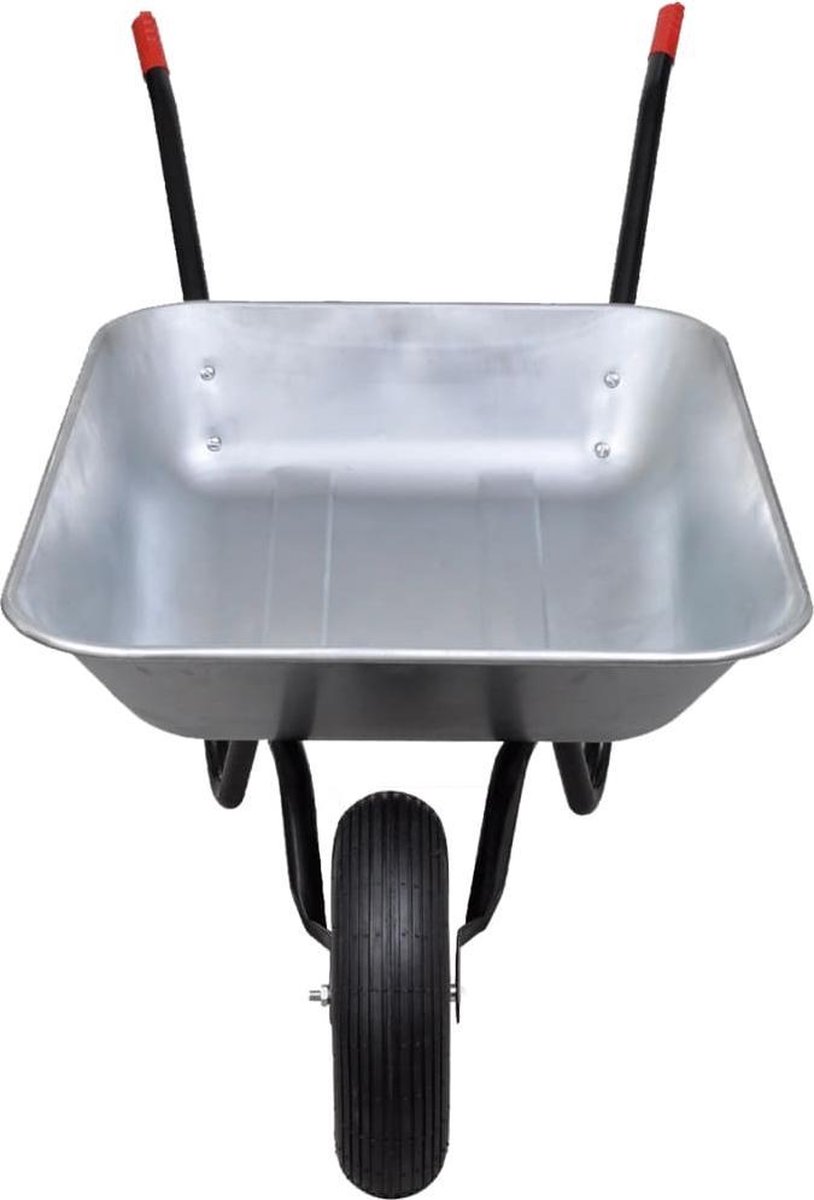 Kruiwagen 80 Liter Enkel Wiel - Silver