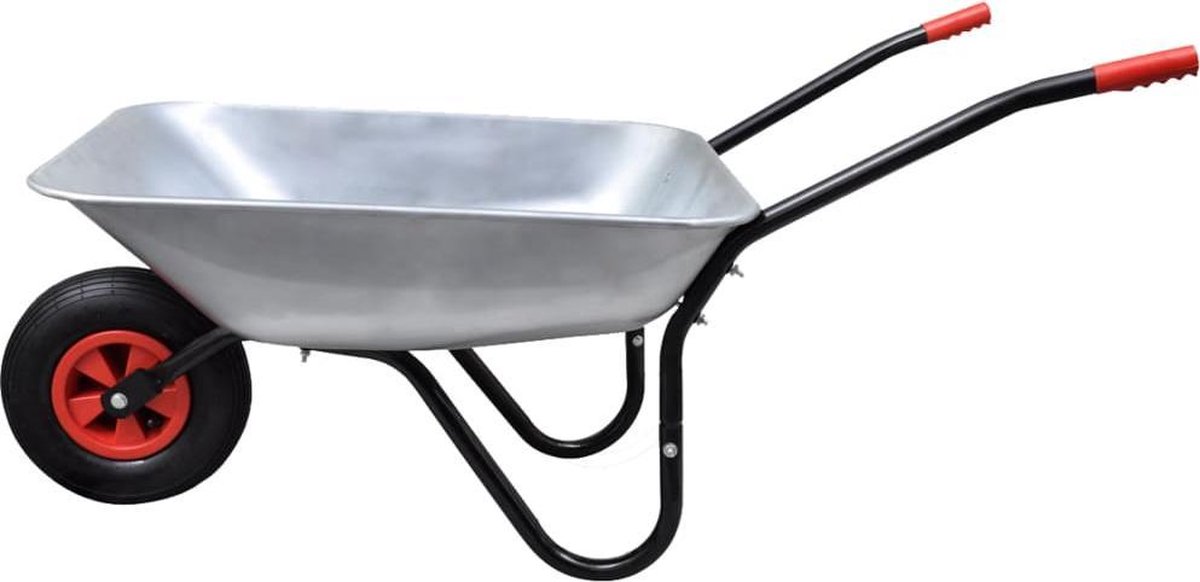 Kruiwagen 80 Liter Enkel Wiel - Silver