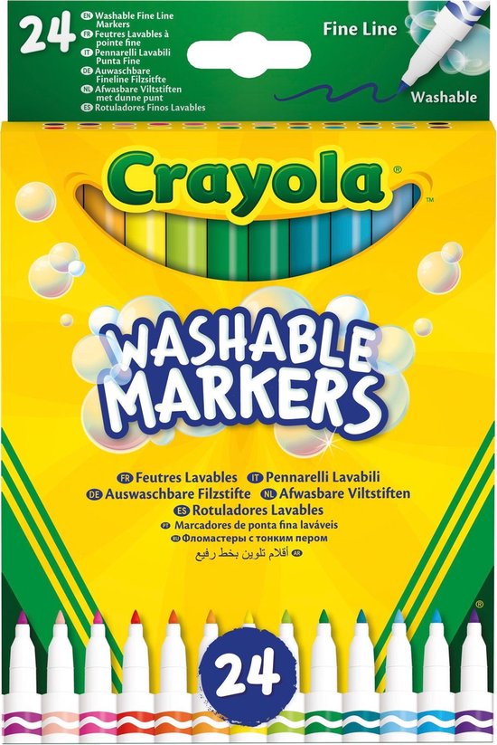 Crayola Washable Markers Fineliner Junior 24-delig