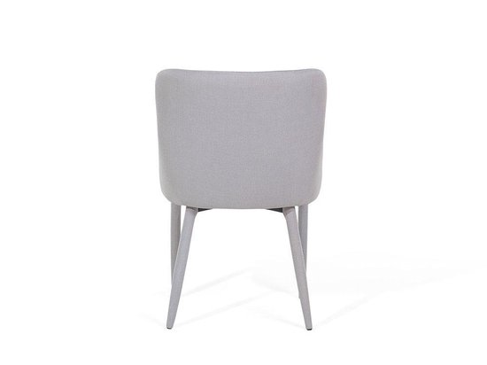 Beliani Solano Eetkamerstoel Set Van 2 Polyester 52 X 51 Cm - Grijs