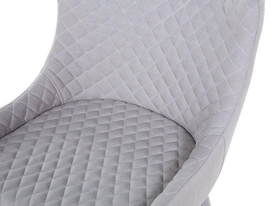 Beliani Solano Eetkamerstoel Set Van 2 Polyester 52 X 51 Cm - Grijs