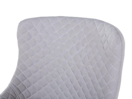 Beliani Solano Eetkamerstoel Set Van 2 Polyester 52 X 51 Cm - Grijs