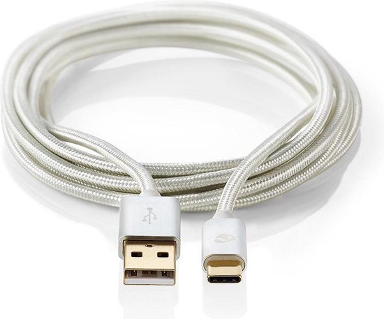 Nedis Usb 2.0 Kabel Usb-c Usb-a 2 Mtr Aluminium