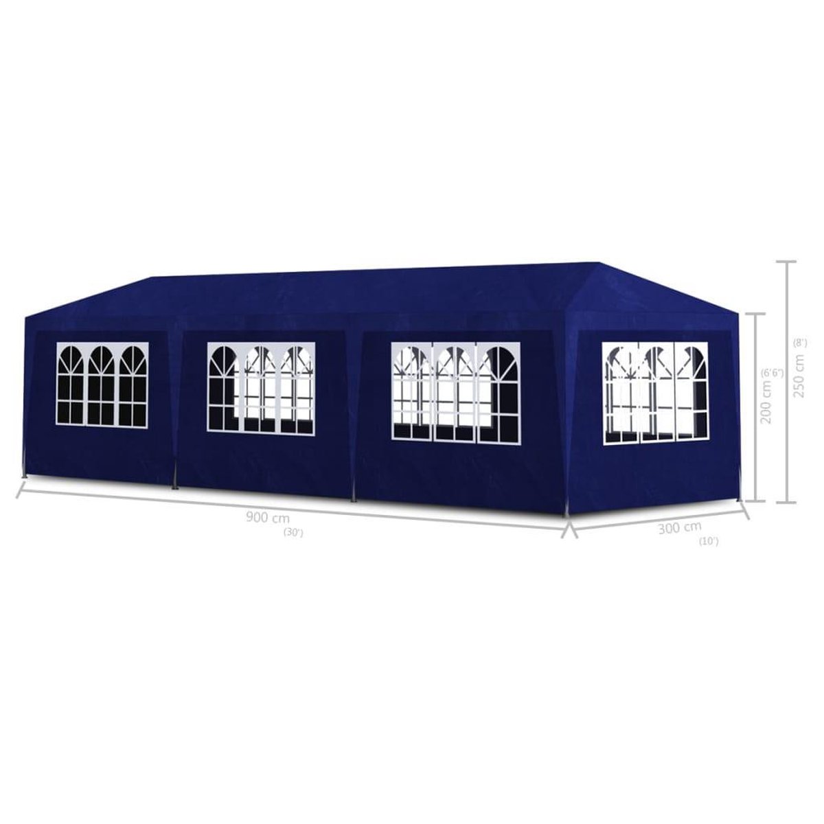 Vidaxl Partytent 3x9 M - Blauw
