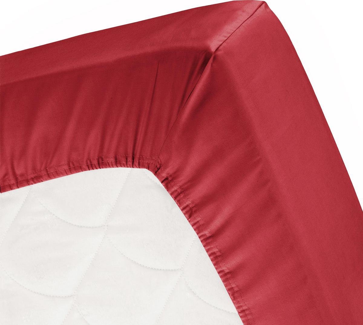 Cinderella Jersey Topper Hoeslaken - 100% Gebreide Jersey Katoen - 1-persoons (80/90x200/210 Cm) - Red - Rood