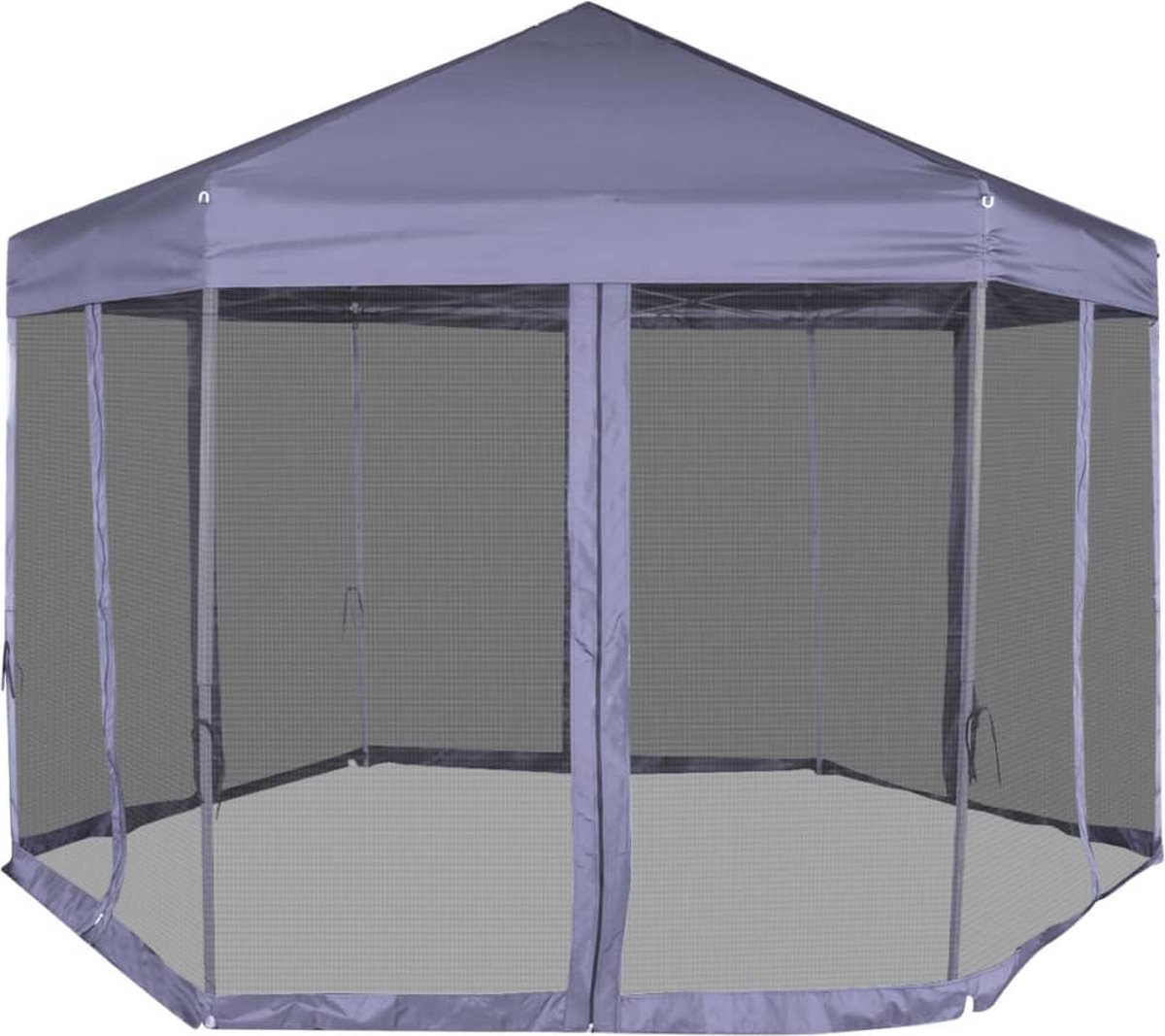 Vidaxl Partytent Pop-up Zeshoekig Met 6 Zijwanden 3,6x3,1 M Donker - Blauw
