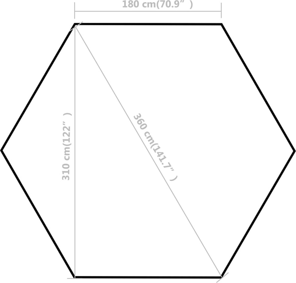 Vidaxl Partytent Pop-up Zeshoekig Met 6 Zijwanden 3,6x3,1 M Donker - Blauw