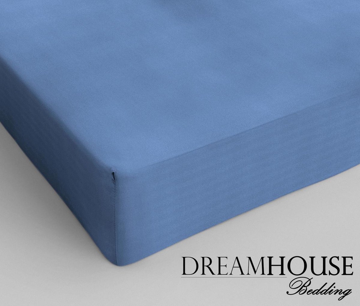 Dreamhouse Katoen Hoeslaken - 100% Katoen - Lits-jumeaux (180x200 Cm) - - Blauw