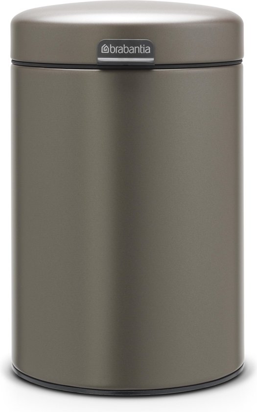 Brabantia Newicon Wandafvalemmer - 3 L - Platinum - Grijs