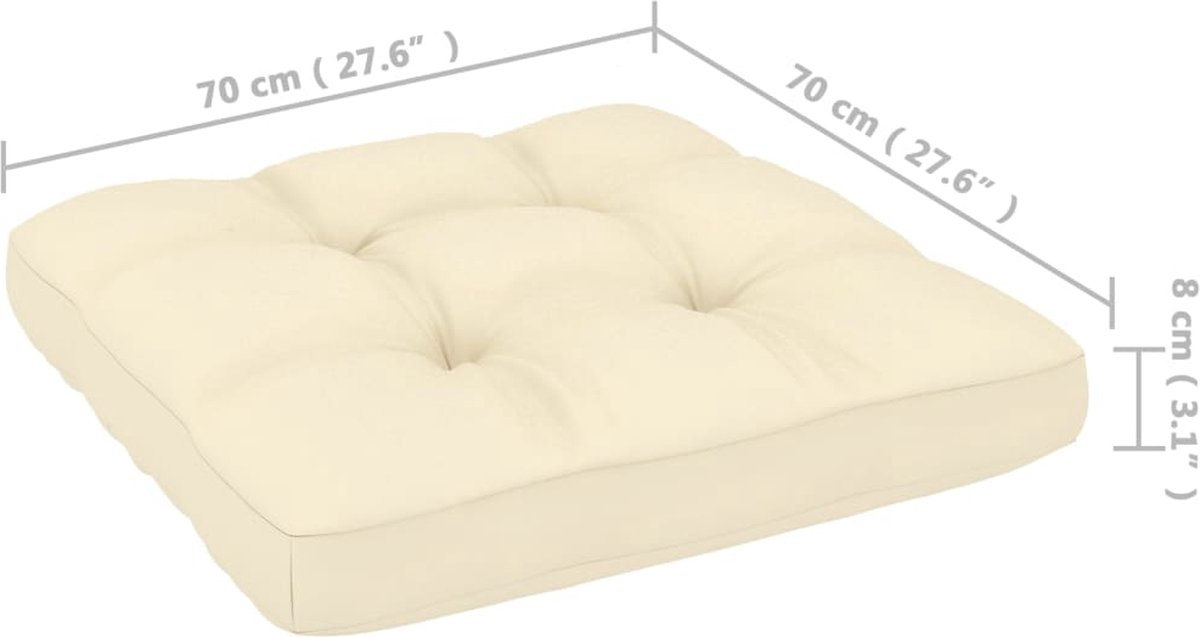 vidaXL 2-delige Loungeset met kussens grenenhout honing - Bruin