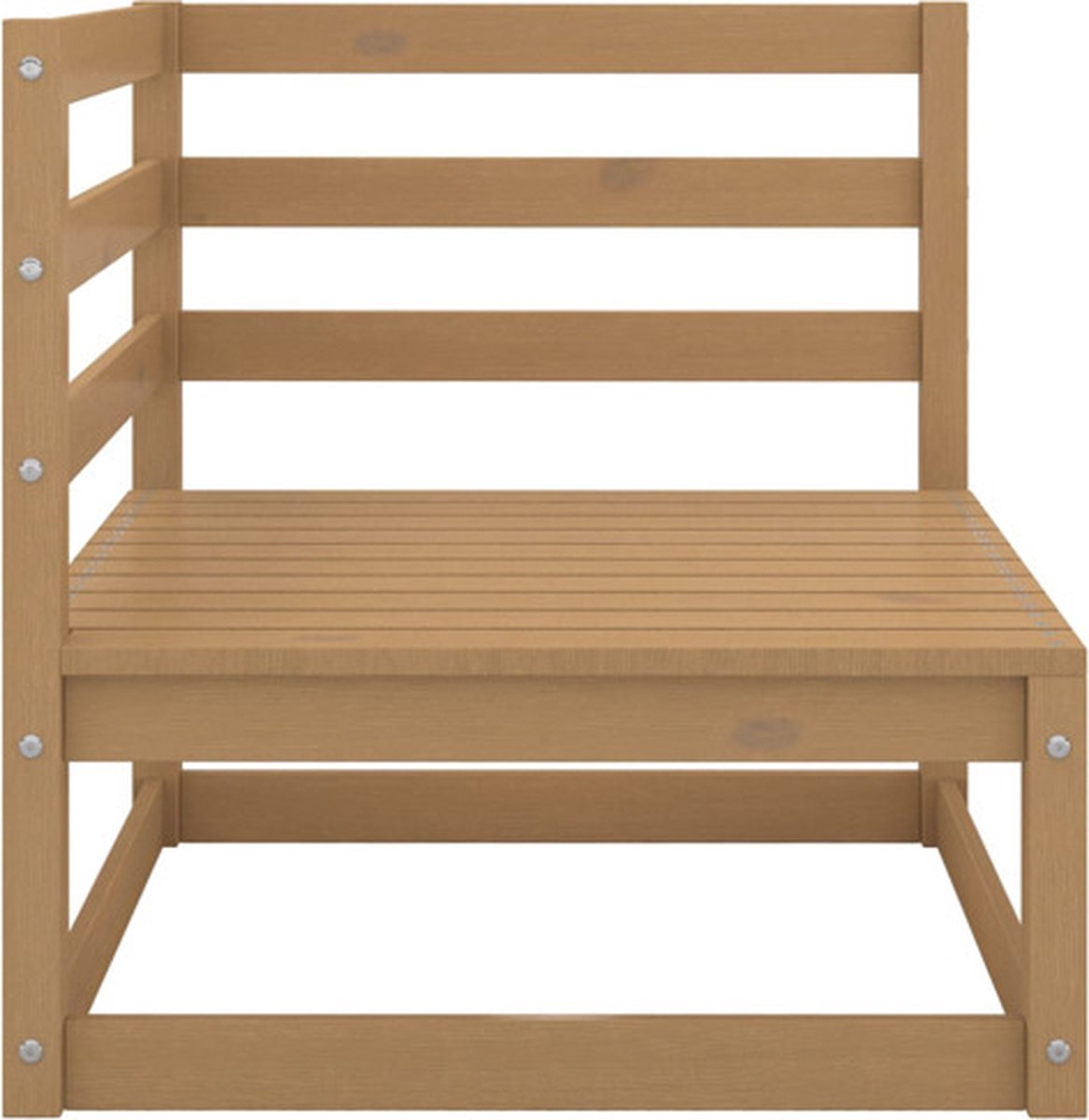 vidaXL 2-delige Loungeset met kussens grenenhout honing - Bruin