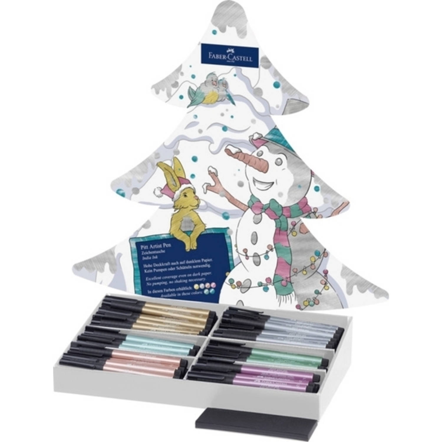 Faber Castell Tekenset Faber-castell Pitt Artist Pen Kerstdisplay