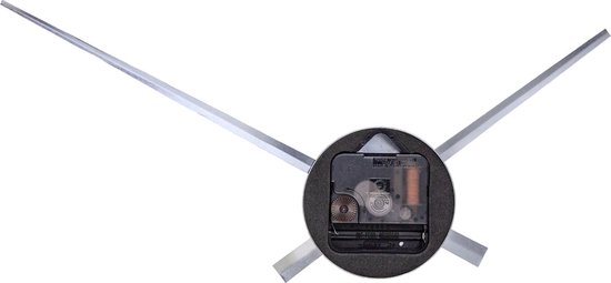 Nextime Wandklok Dia. 48 Cm X 3 Cm, Aluminium,, 'Small Hands' - Zwart