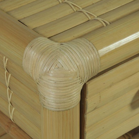 Vidaxl Nachtkastje 45x45x40 Cm Bamboe Natuurlijk - Bruin