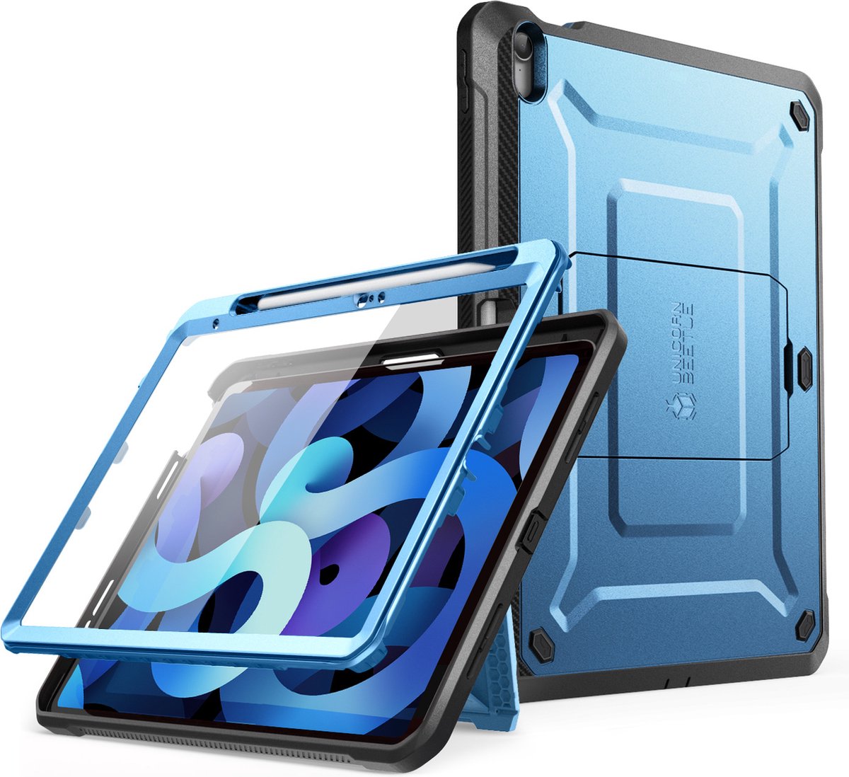 Supcase Fullcover hoes met screenprotector iPad 10 - 10.9 inch - Blauw