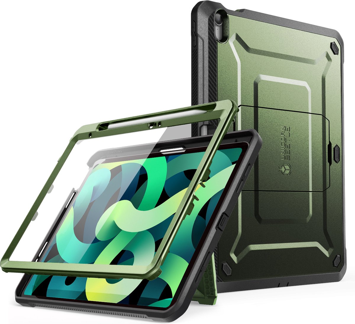 Supcase Fullcover hoes met screenprotector iPad 10 - 10.9 inch - Groen