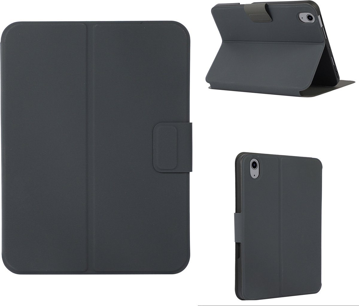 Fonu Smartcover Folio Case iPad 10 - 10.9 inch - Kool - Zwart
