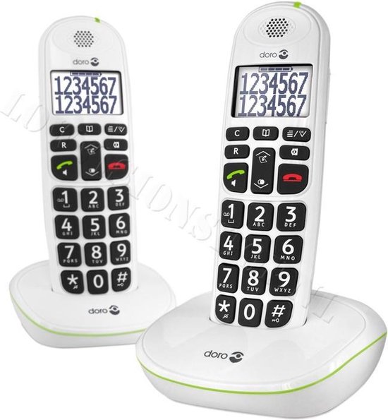 Doro Senioren Dect-telefoon Pe-110 Duo - - Wit