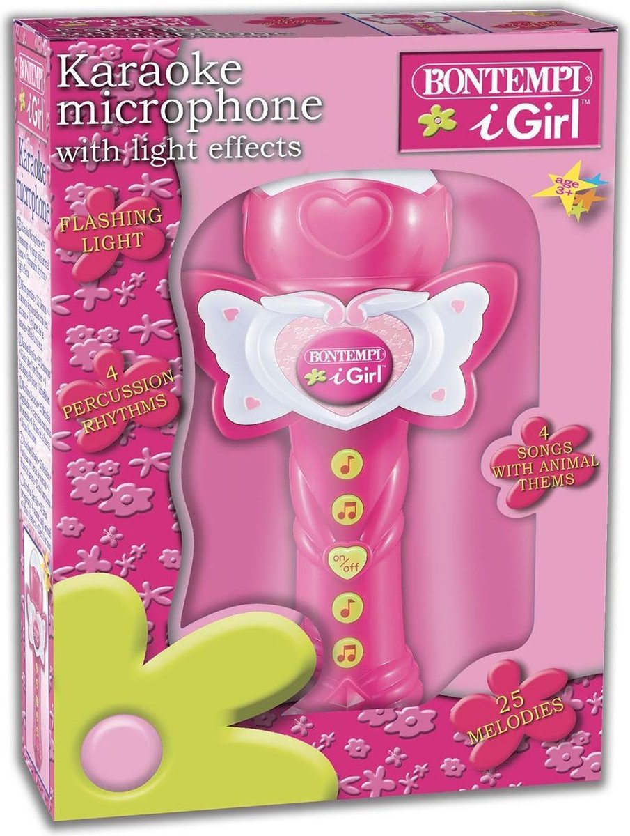 Bontempi Draagbare Microfoon Igirl - Roze