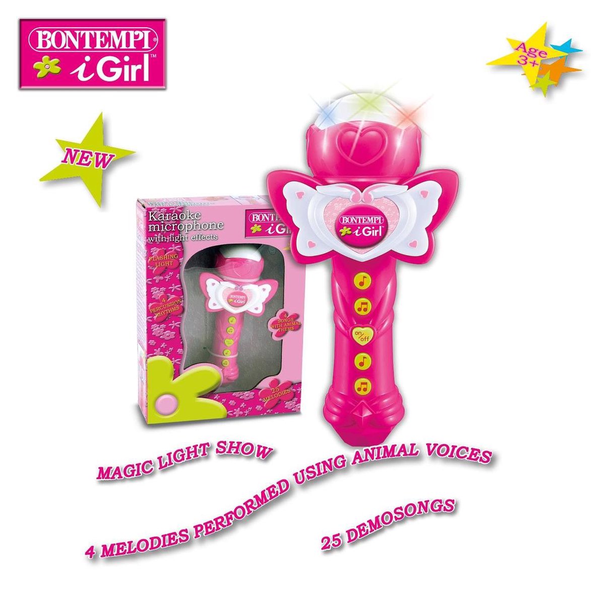 Bontempi Draagbare Microfoon Igirl - Roze