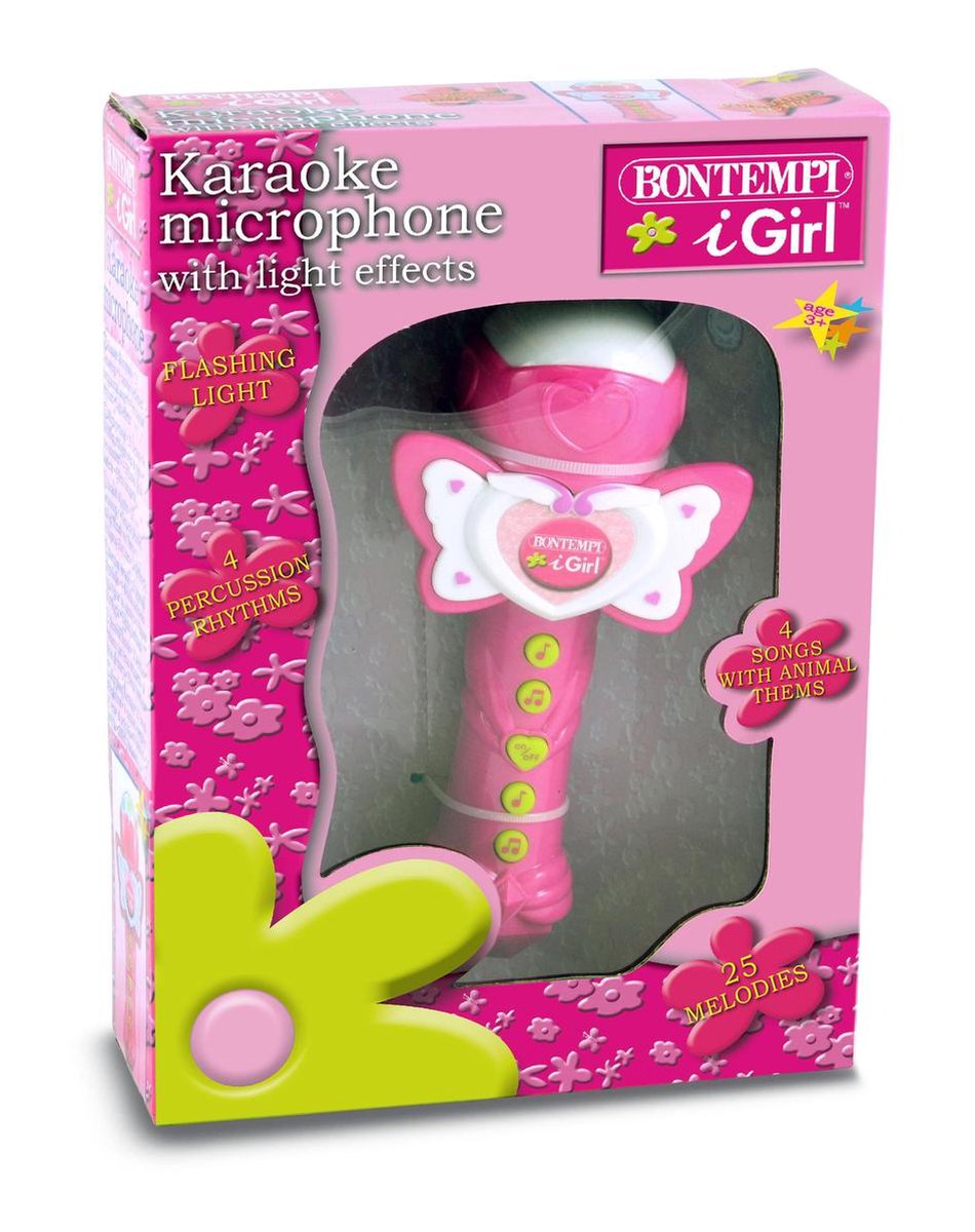 Bontempi Draagbare Microfoon Igirl - Roze