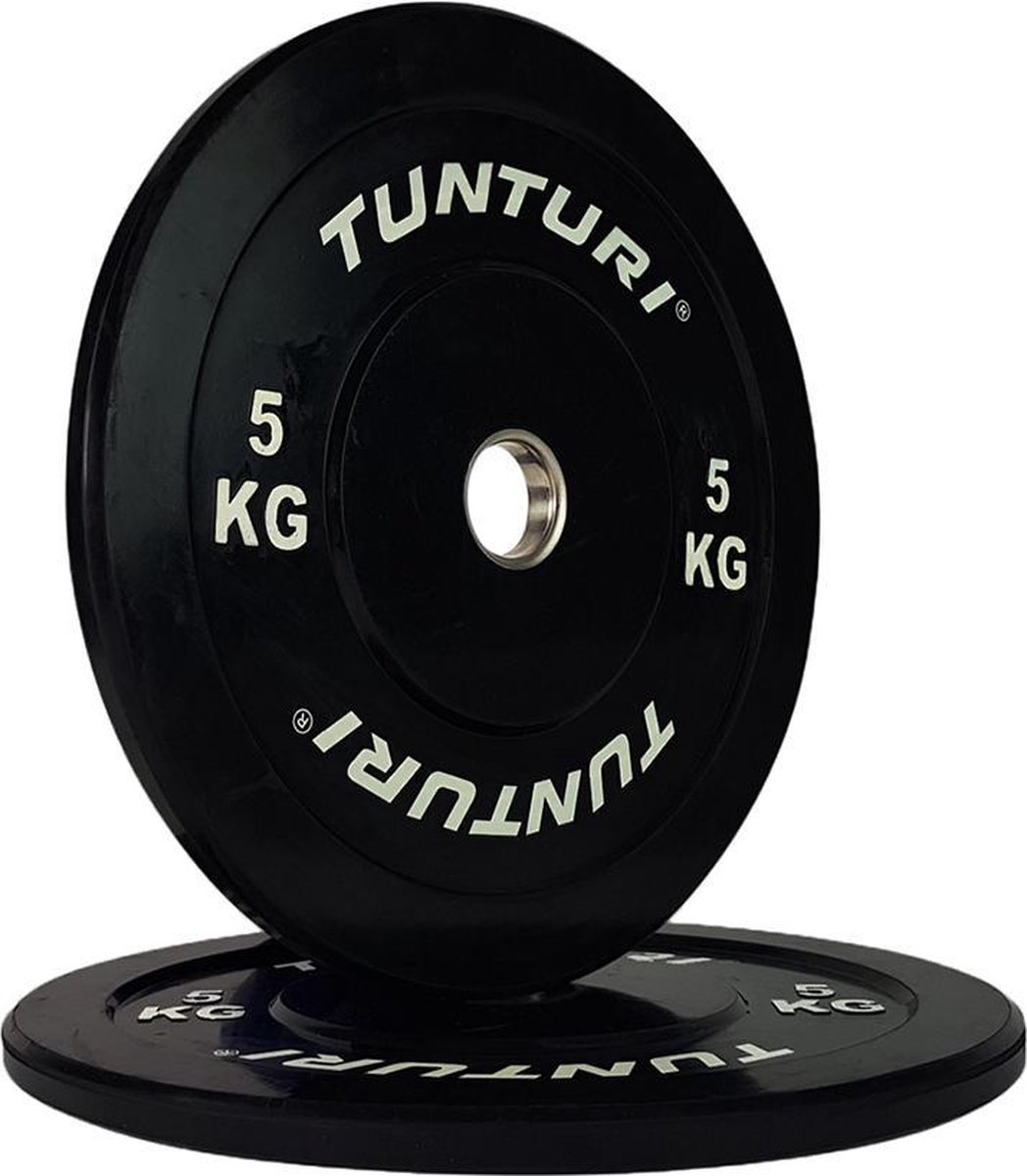 Tunturi Bumper Plate 5kg Black - Zwart