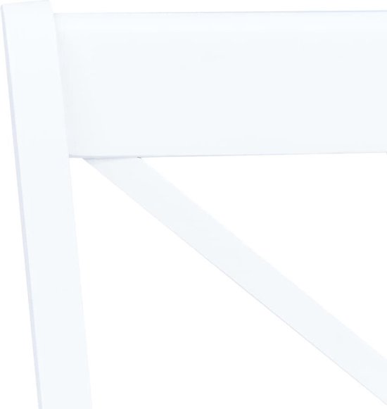 Vidaxl Eetkamerstoelen 2 St Massief Rubberwood - Wit