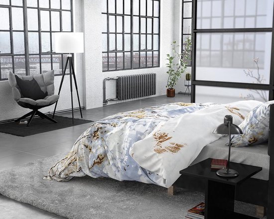 Dreamhouse Janine Dekbedovertrek - Lits-jumeaux (240x200/220 Cm + 2 Slopen) - Katoen Satijn - Grey - Grijs