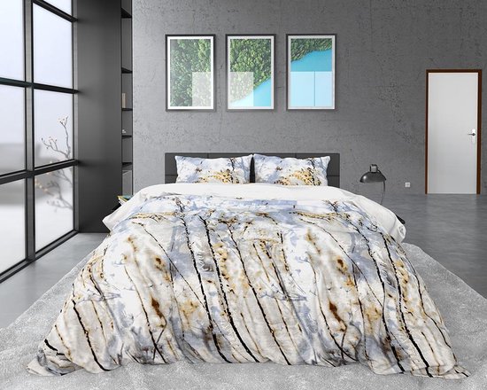 Dreamhouse Janine Dekbedovertrek - Lits-jumeaux (240x200/220 Cm + 2 Slopen) - Katoen Satijn - Grey - Grijs
