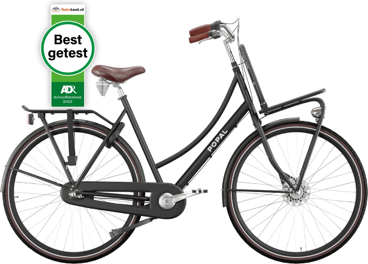 Popal Damesfiets Daily Dutch Prestige n7 rb nd mat 28 inch 47 cm Mat - Zwart