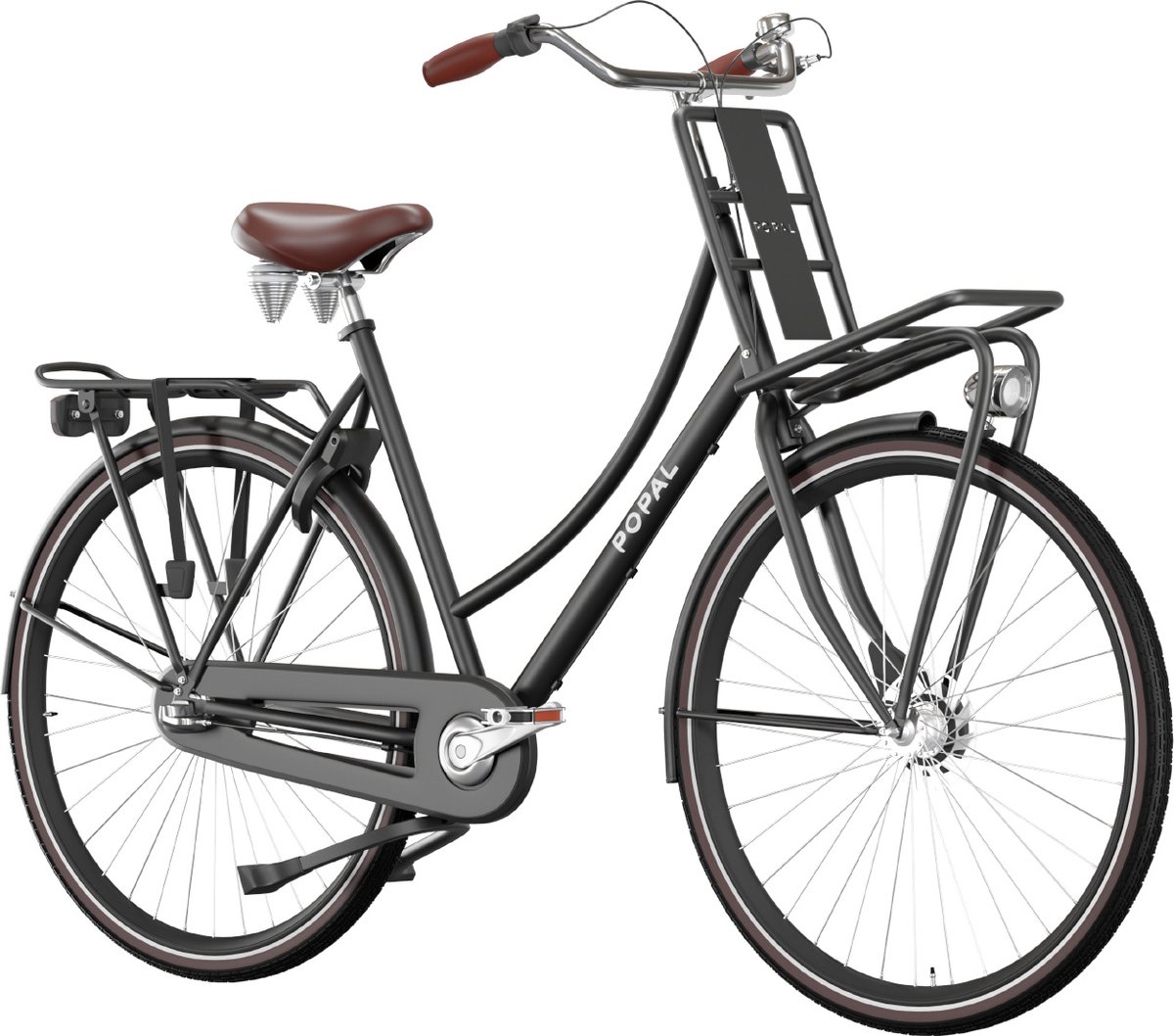 Popal Damesfiets Daily Dutch Prestige n7 rb nd mat 28 inch 47 cm Mat - Zwart
