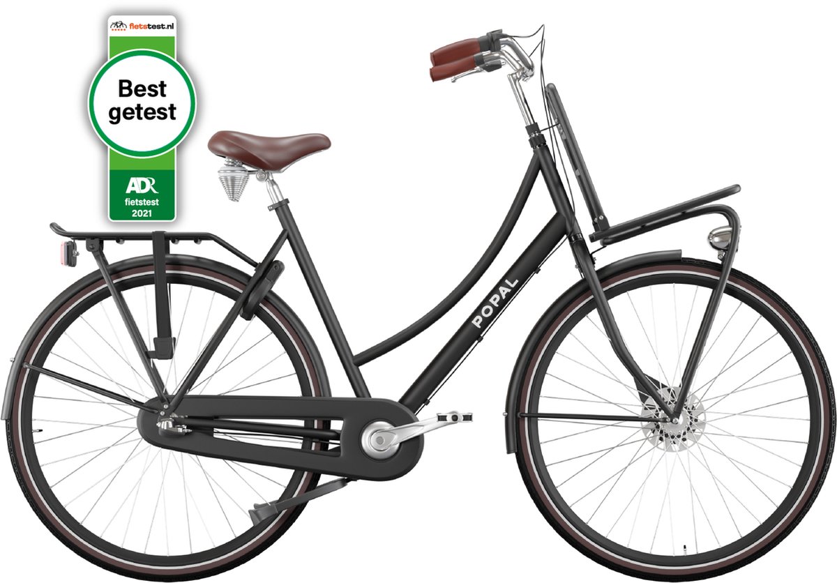 Popal Damesfiets Daily Dutch Prestige n7 rb nd mat 28 inch 47 cm Mat - Zwart