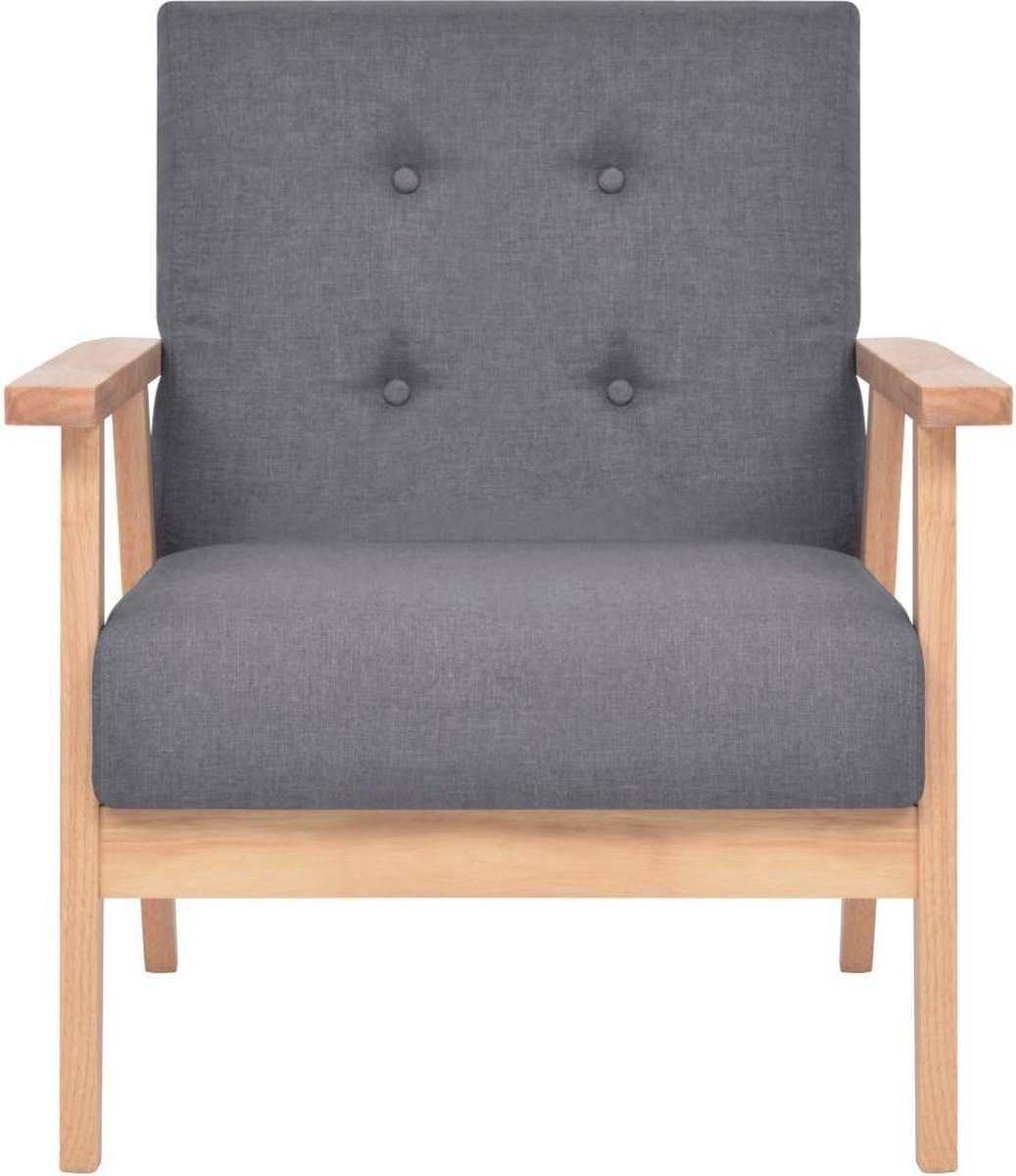 Vidaxl Fauteuil Stof Donker - Grijs