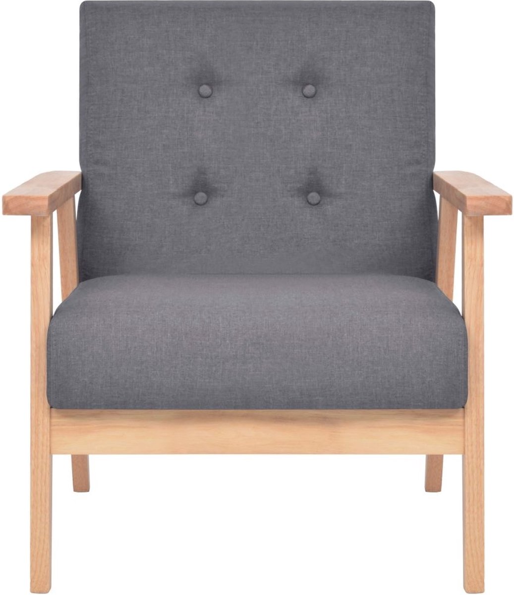 Vidaxl Fauteuil Stof Donker - Grijs