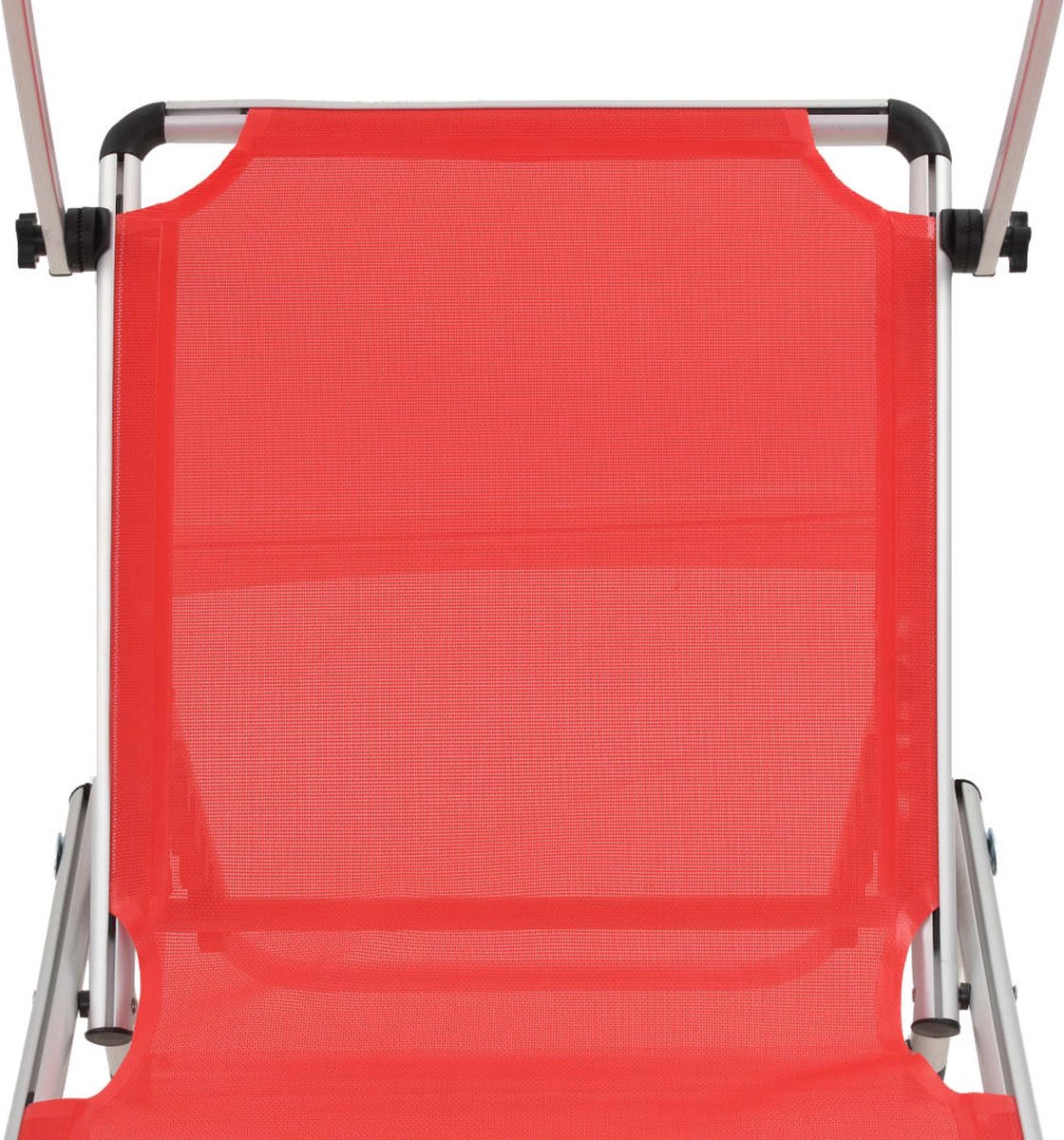 Vidaxl Ligbed Inklapbaar Met Dak Aluminium En Textileen - Rood