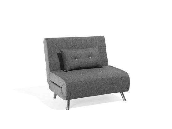 Beliani Farris Slaapbank Polyester 87 X 100 Cm - Grijs