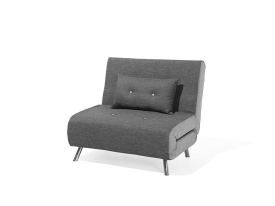 Beliani Farris Slaapbank Polyester 87 X 100 Cm - Grijs