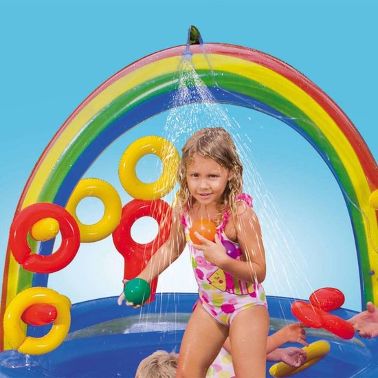 Intex Opblaaszwembad Rainbow Ring Play Center 297x193x135 Cm 57453np