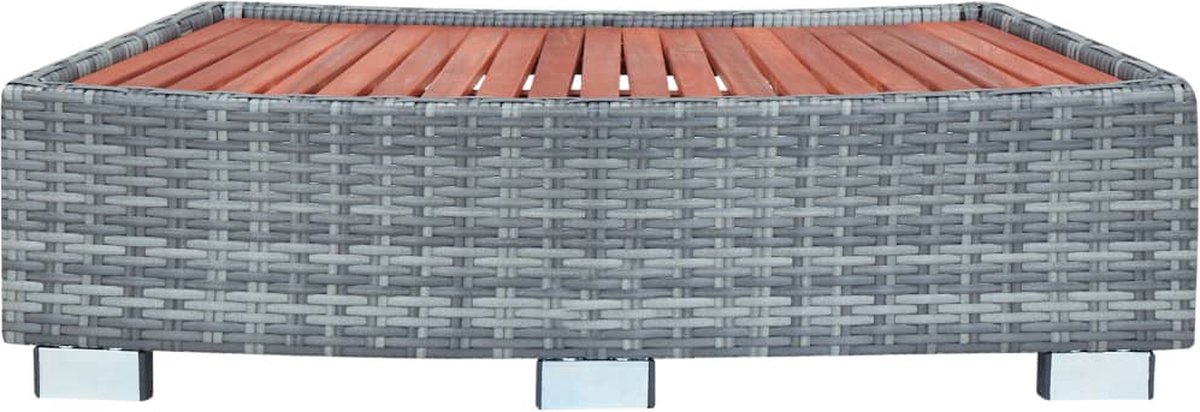 Vidaxl Spa Trapje 92x45x25 Cm Poly Rattan - Grijs