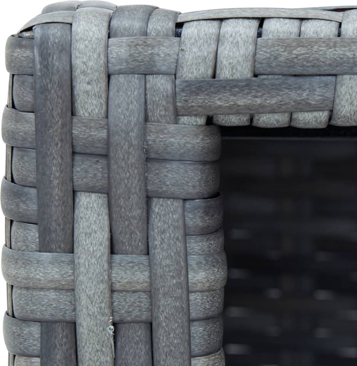 Vidaxl Spa Trapje 92x45x25 Cm Poly Rattan - Grijs